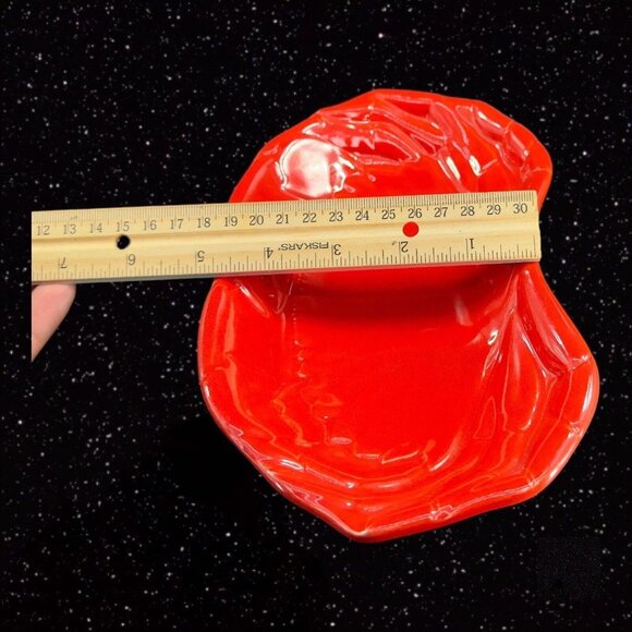 Williams Sonoma Red Crab Plate Dish Ceramic Porcelain Dish Marked 8”L 5”W - Picture 6 of 10